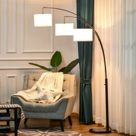 3 Piece Table Floor Lamp Set with Pole (Option: Black, White-1010x460x220 mm)